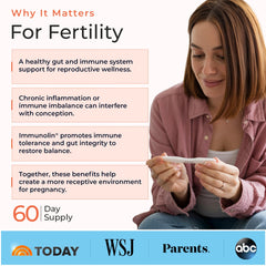 Dairy-free icons on Molecular Fertility Immunoglobulin packaging