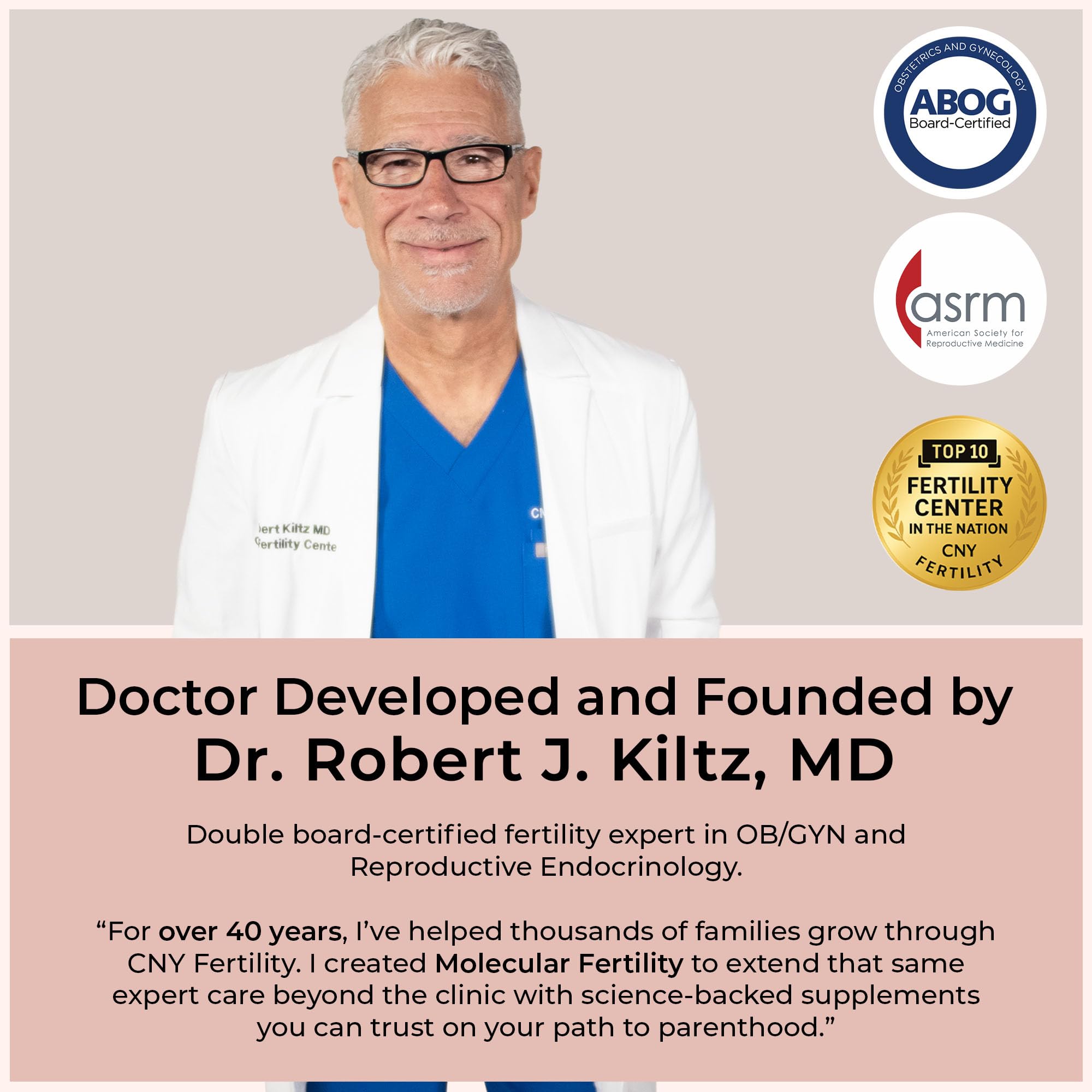 Molecular Fertility Ovarian Bloom ingredients CoQ10 showing energy and antioxidant support