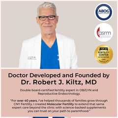 Molecular Fertility Ovarian Bloom ingredients CoQ10 showing energy and antioxidant support