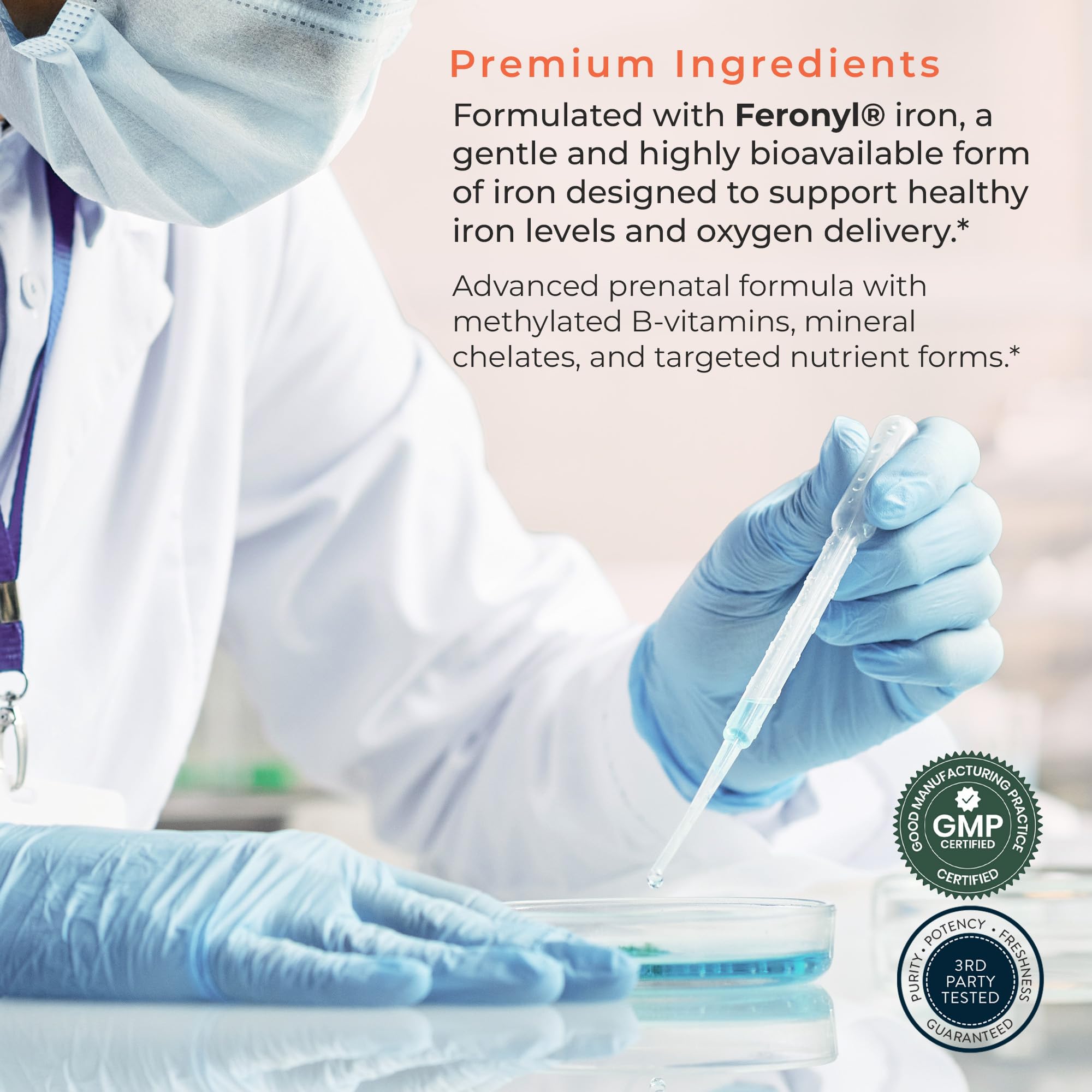 Molecular Fertility Peak Prenatal soft capsules appear easy to swallow