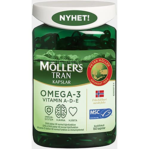 Moller's Omega-3 capsules bottle for daily EPA-DHA intake