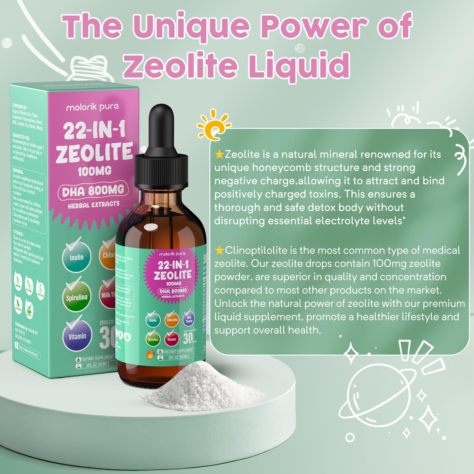 Molorik Pure DHA algae oil ingredient supports brain-friendly nutrients.
