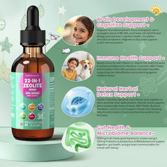 Molorik Pure Zeolite Detox daily-dose package shows a convenient 60 ml bottle for families.