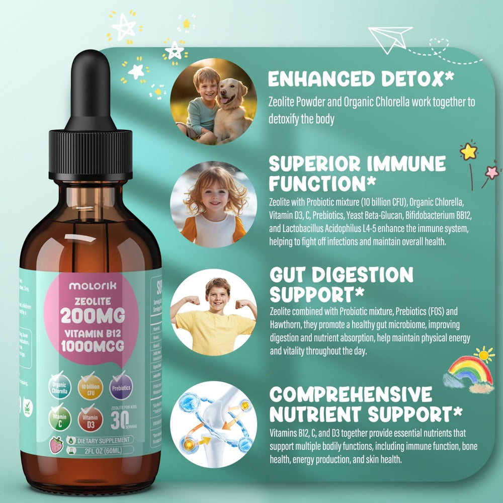 Molorik Pure Zeolite Drops child-friendly use for everyday wellness