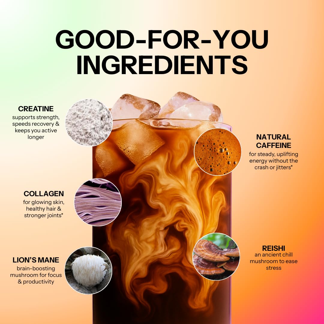 Moment Hot Girl Mushroom Coffee label features Lion’s Mane and Reishi for clarity