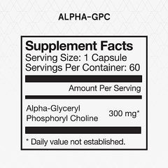 Alpha GPC capsules close-up highlighting precise dosing for focus and endurance.