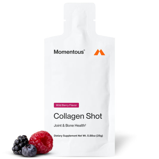 Momentous Collagen Shot bottle pour for convenient daily joint support