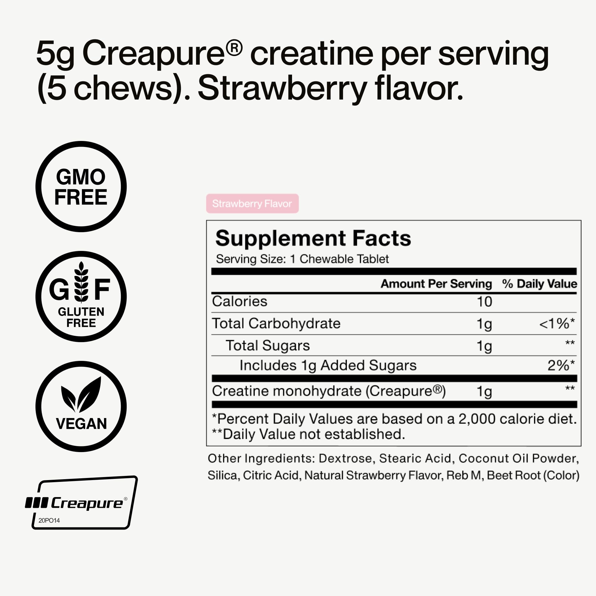 Momentous Creatine Chews on a gym recovery plan.
