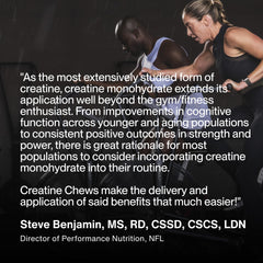 Momentous Creatine Chews travel-friendly packaging for workouts away from home.