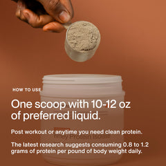 Momentous Essential Grass-Fed Whey Powder mixing glass shows creamy texture