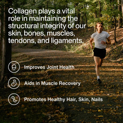 Close-up of Momentous collagen peptides powder showing clean formula