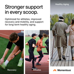 Momentous collagen peptides powder stirred into coffee for daily use