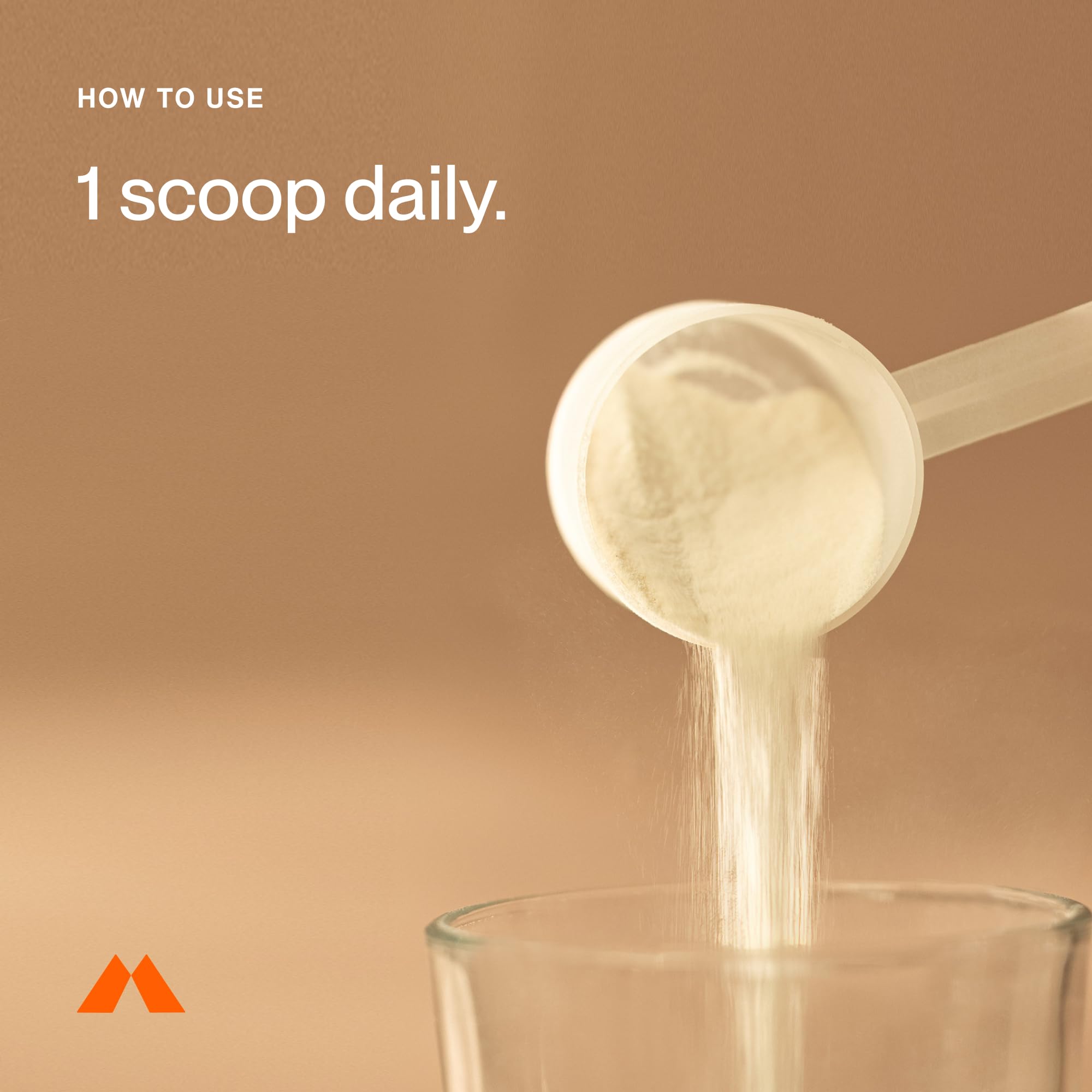 Momentous collagen peptides powder blended into a smoothie