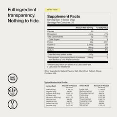 Momentous Grass-Fed Dairy Sourcing reinforces high-quality protein foundation.