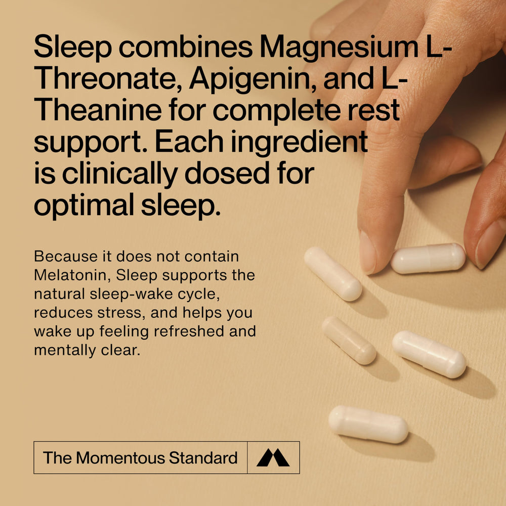 Momentous Nightly Sleep Pack apigenin tablets ease transition to sleep