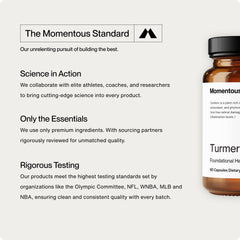 Momentous Turmeric NSF Certified for Sport badge on label