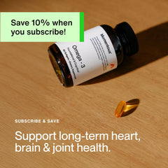 Momentous Omega-3 box packaging highlights product details and serving size.