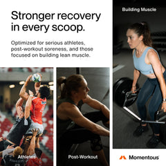 Momentous Recovery label with NSF for Sport badge visible.
