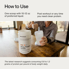 Momentous Whey Powder Being Stirred conveys smooth texture when mixed.