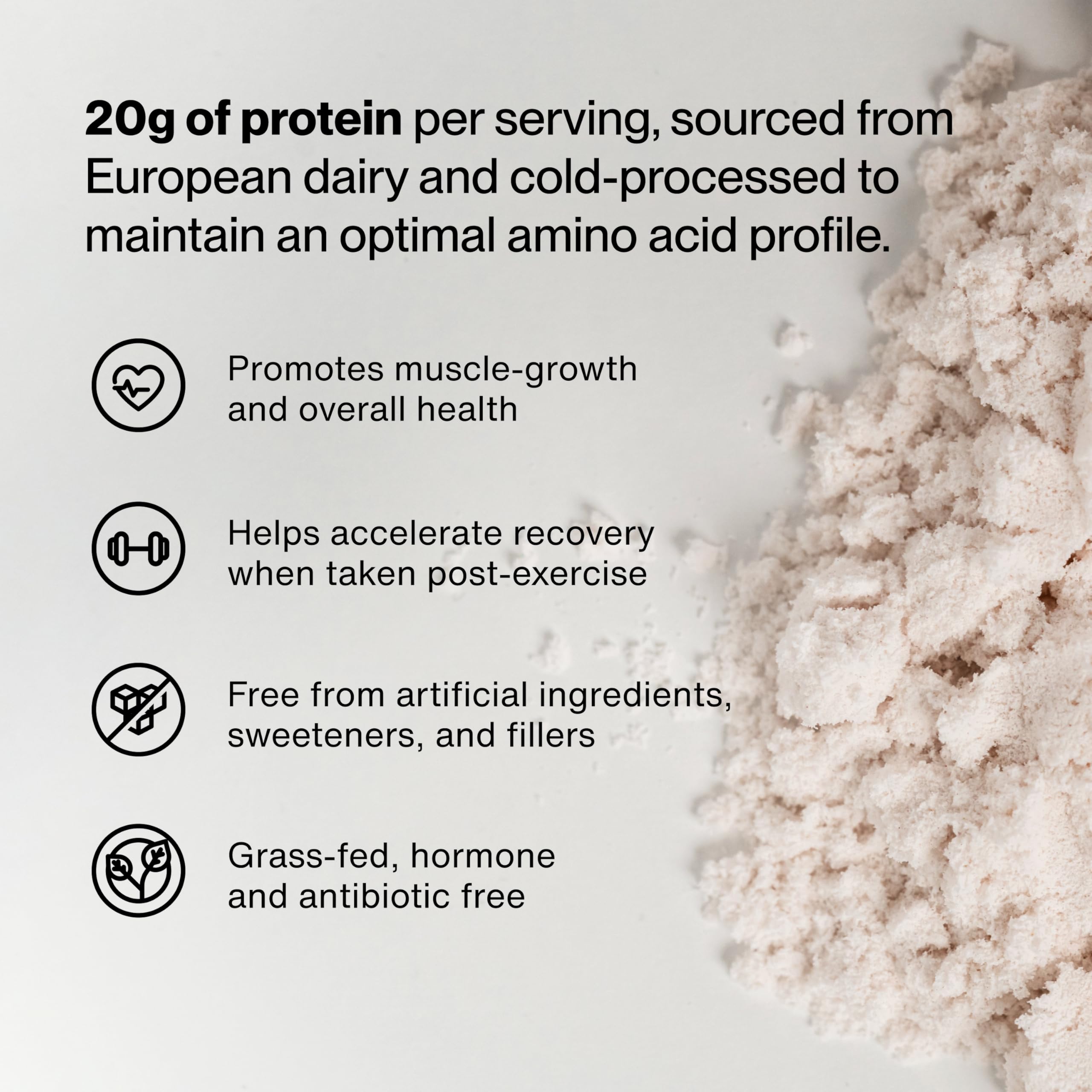 Momentous whey strawberry shake glass demonstrates easy blending into smoothies.