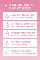 Mommy First witch hazel healing foam for gentle soothing and recovery.
