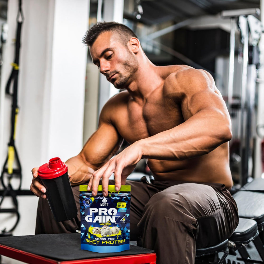 MO4T ProGainz shaker bottle ready for fast, protein-rich post-workout shakes.