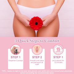 MoMogege estriol cream label on a 50ml bottle emphasizes fragrance-free formula.