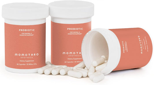 MOMOTARO APOTHECA capsules deliver 25 billion CFU for balanced vaginal flora and digestion