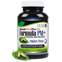 Moms For Nutrition All Natural Muscle Relax PM Plus bottle front for night-time support