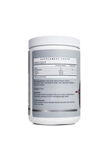 Momsanity BCAA pre-workout Raspberry Lemonade tub shows powder ideal for workouts.