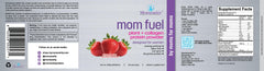 Momsanity MOM FUEL strawberry smoothie, dairy-free protein for daily energy and recovery.