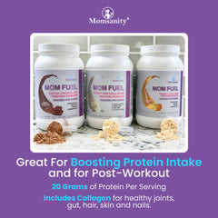 Momsanity after-workout shake for women powering recovery and daily energy.