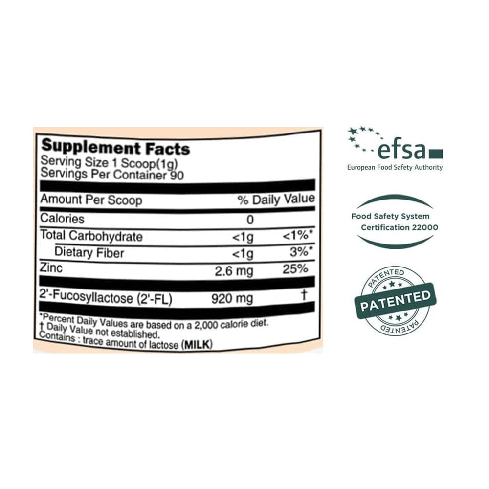 MOMSTAMIN 2'-FL HMO powder blended into yogurt or smoothie for versatile use.
