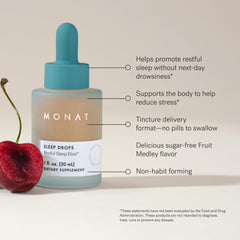 MONAT Sleep Drops herbal blend with chamomile aids relaxation