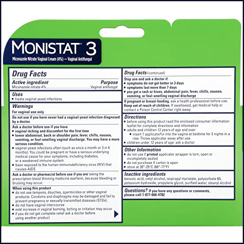 Monistat 3-Day applicators pair ready for easy at-home usage.