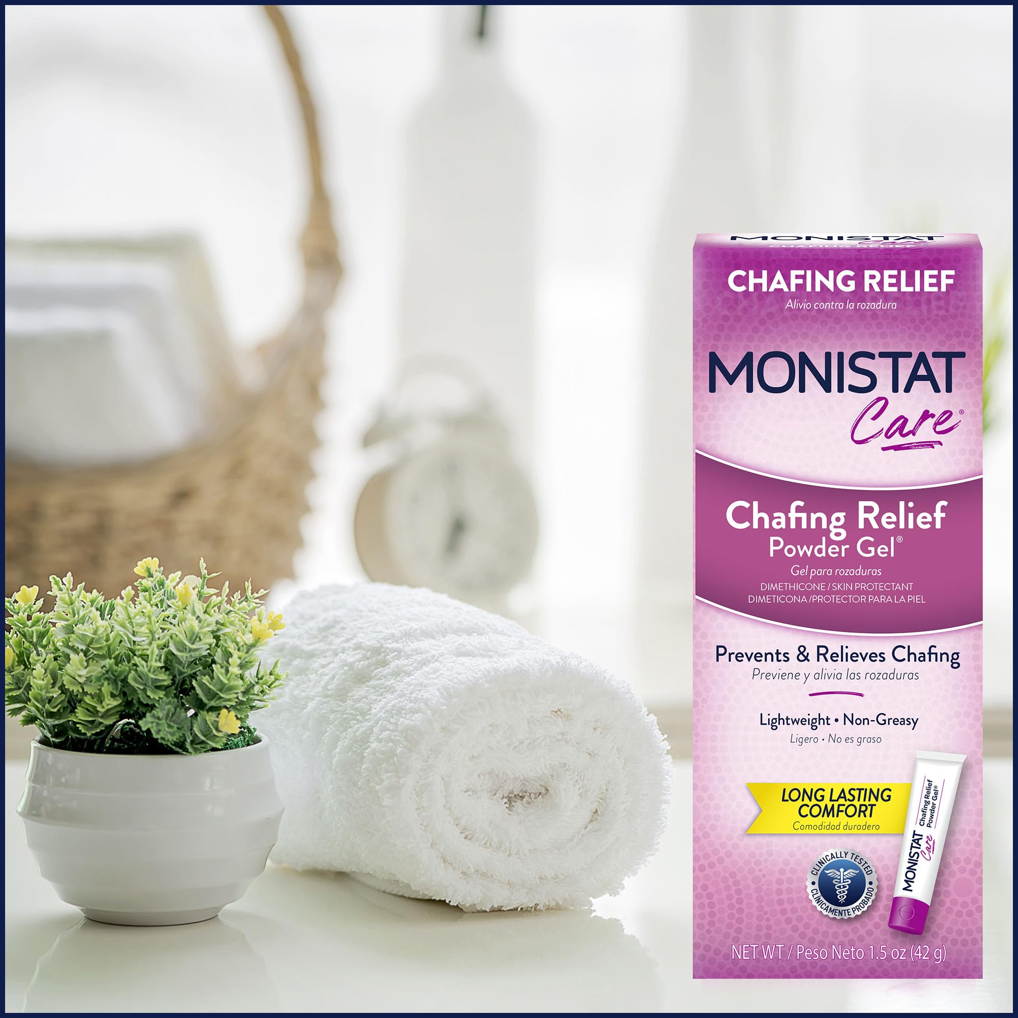 Monistat Chafing Relief Powder Gel ideal for bikini area protection