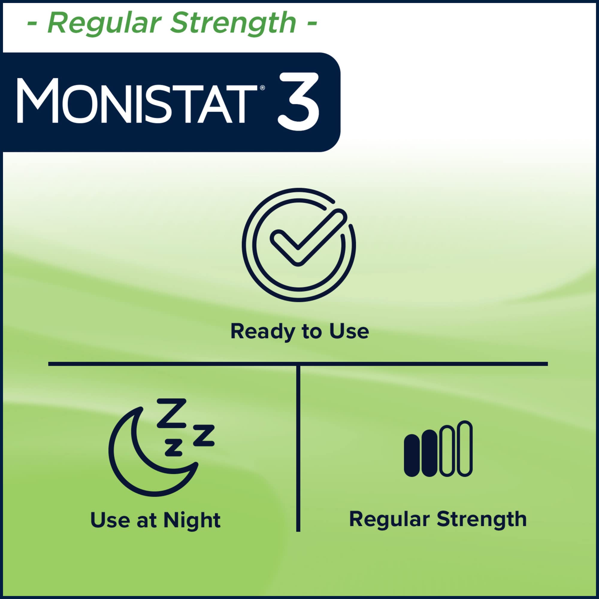 Monistat treatment kit label indicating OTC gynecologist recommendation.