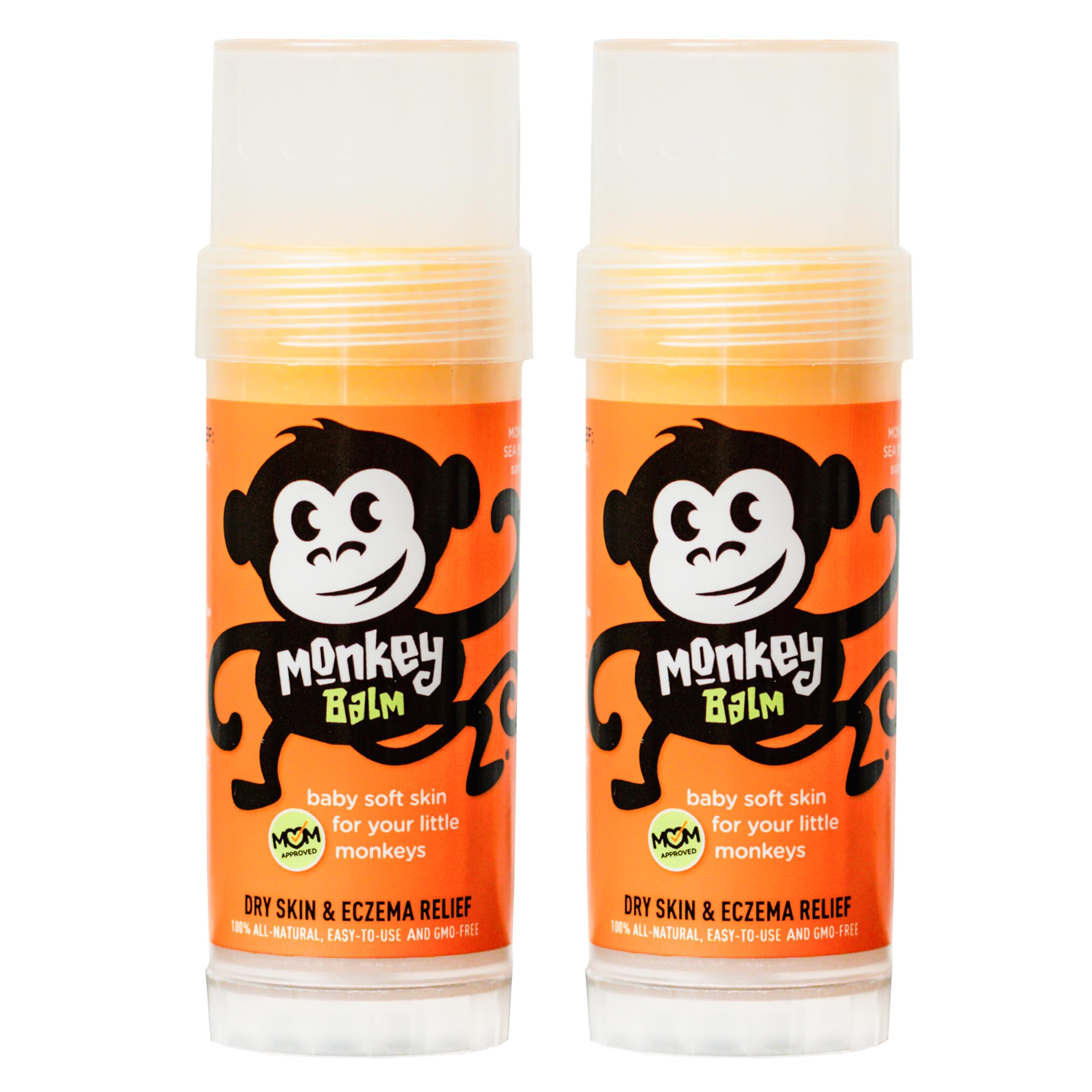 Monkey Balm 2oz jar with all-natural ingredients for dry skin relief.