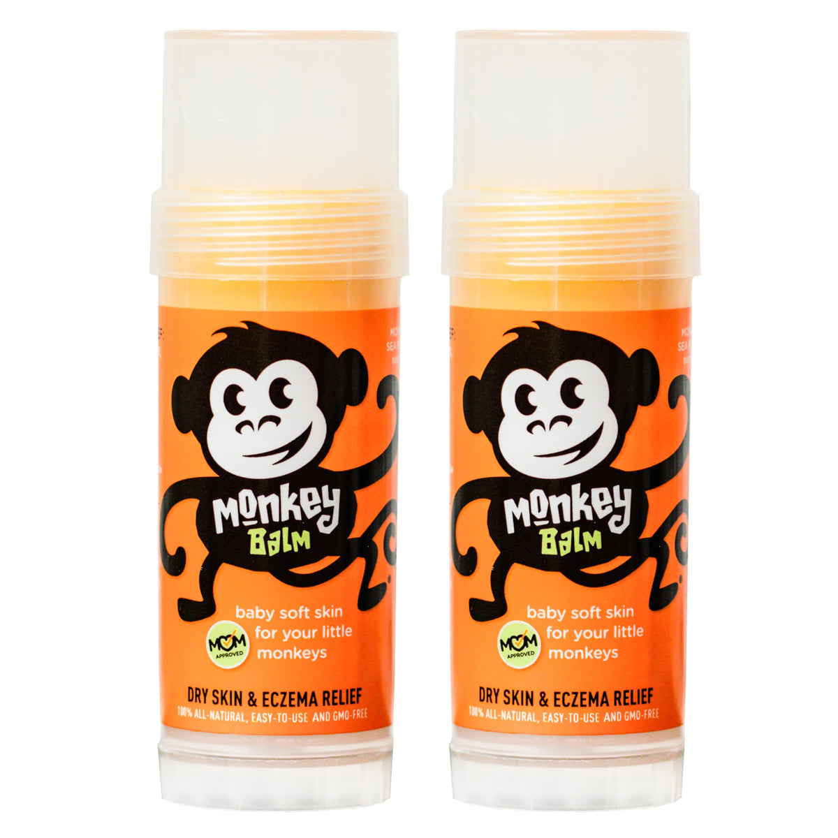 Monkey Balm 2oz jar with all-natural ingredients for dry skin relief.