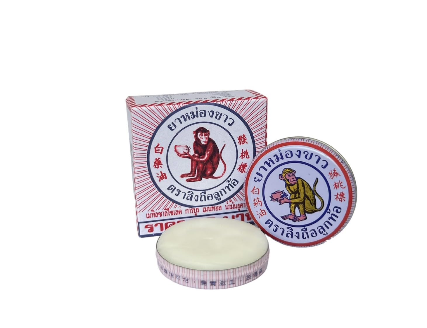 Aromas of menthol and camphor from MONKEY HOLDING PEACH Balm for instant cooling.