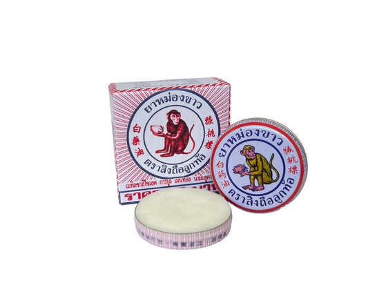 Aromas of menthol and camphor from MONKEY HOLDING PEACH Balm for instant cooling.