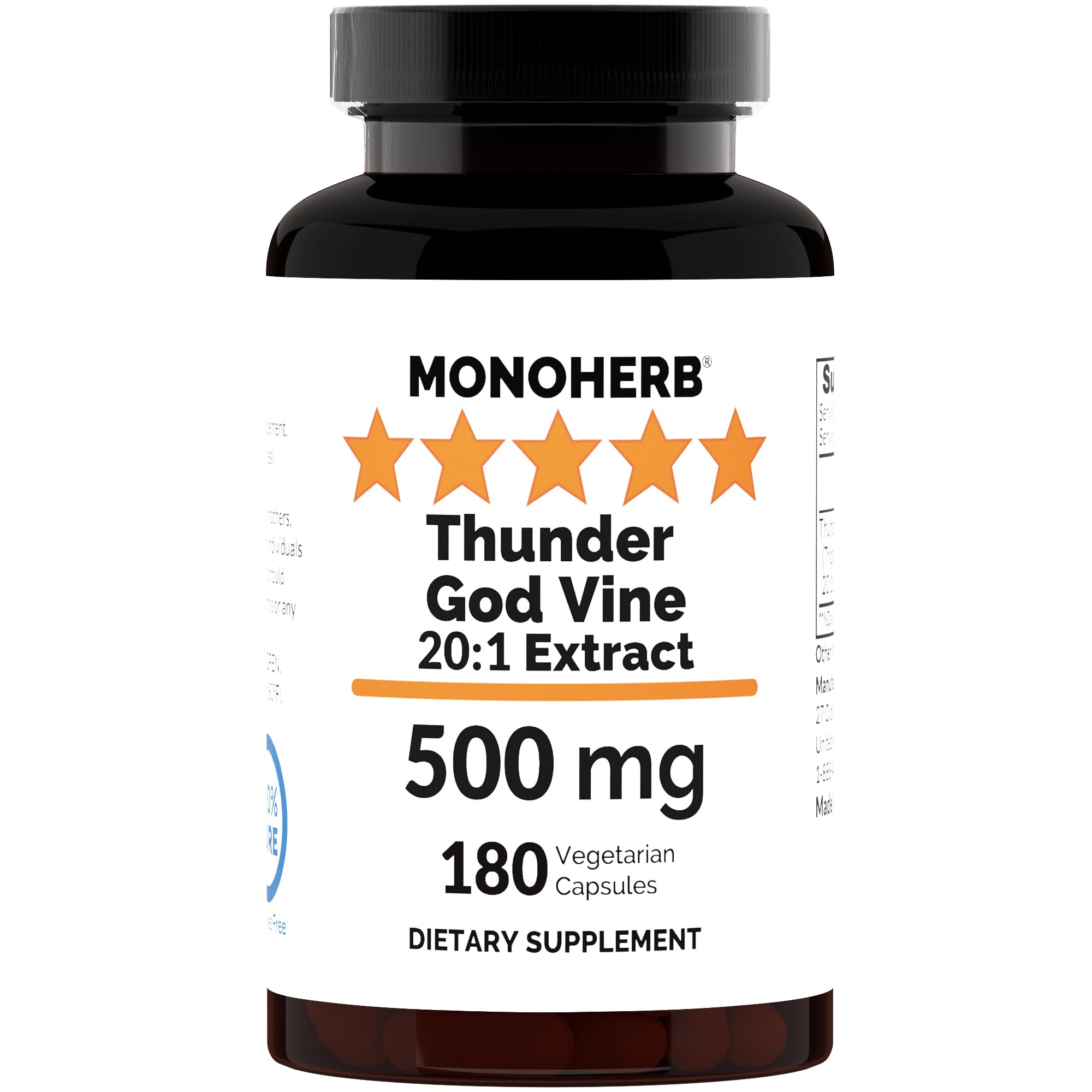 MONOHERB Thunder God Vine bottle with 20x extract for easy daily use.