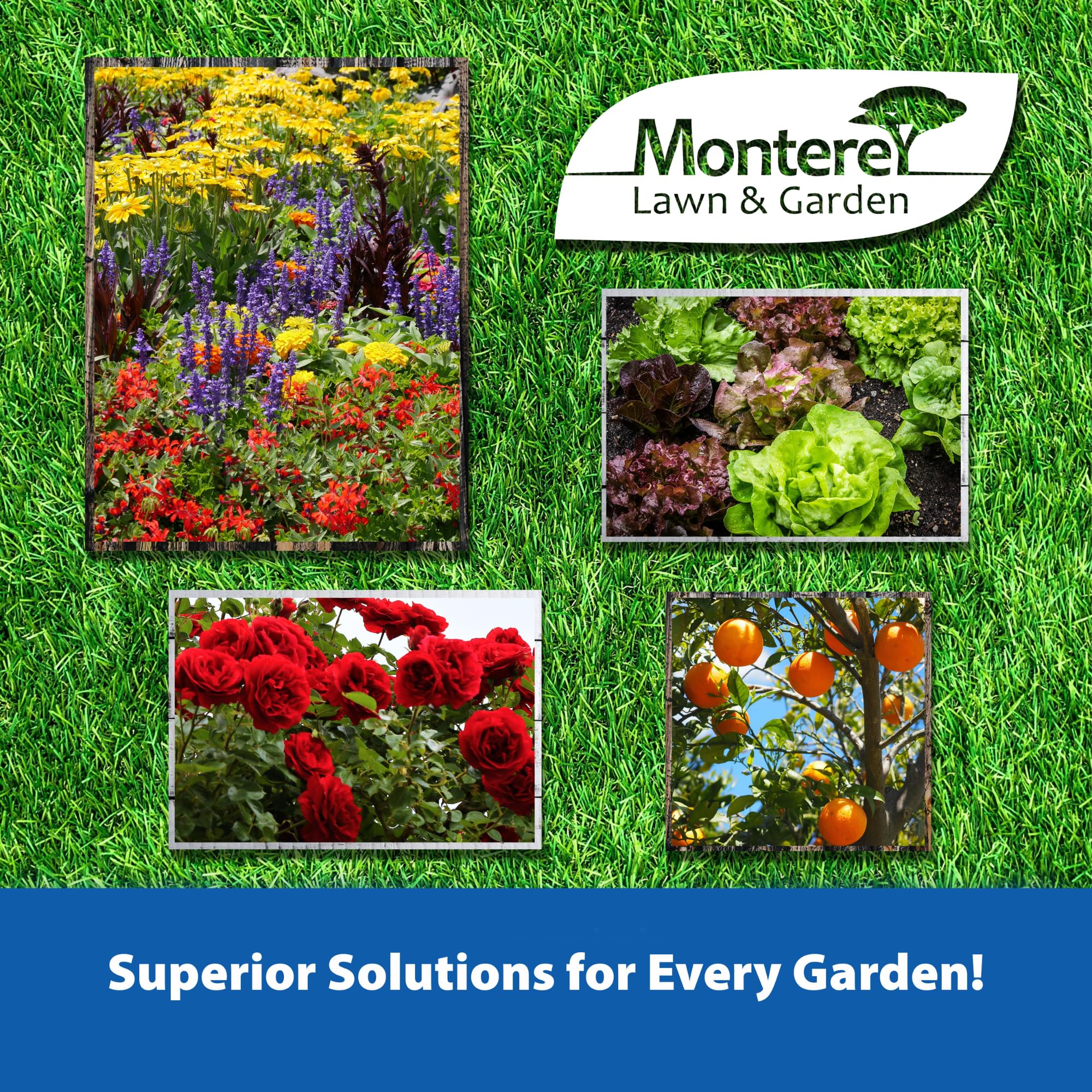 32 oz Monterey B.t. bottle in a green garden setting