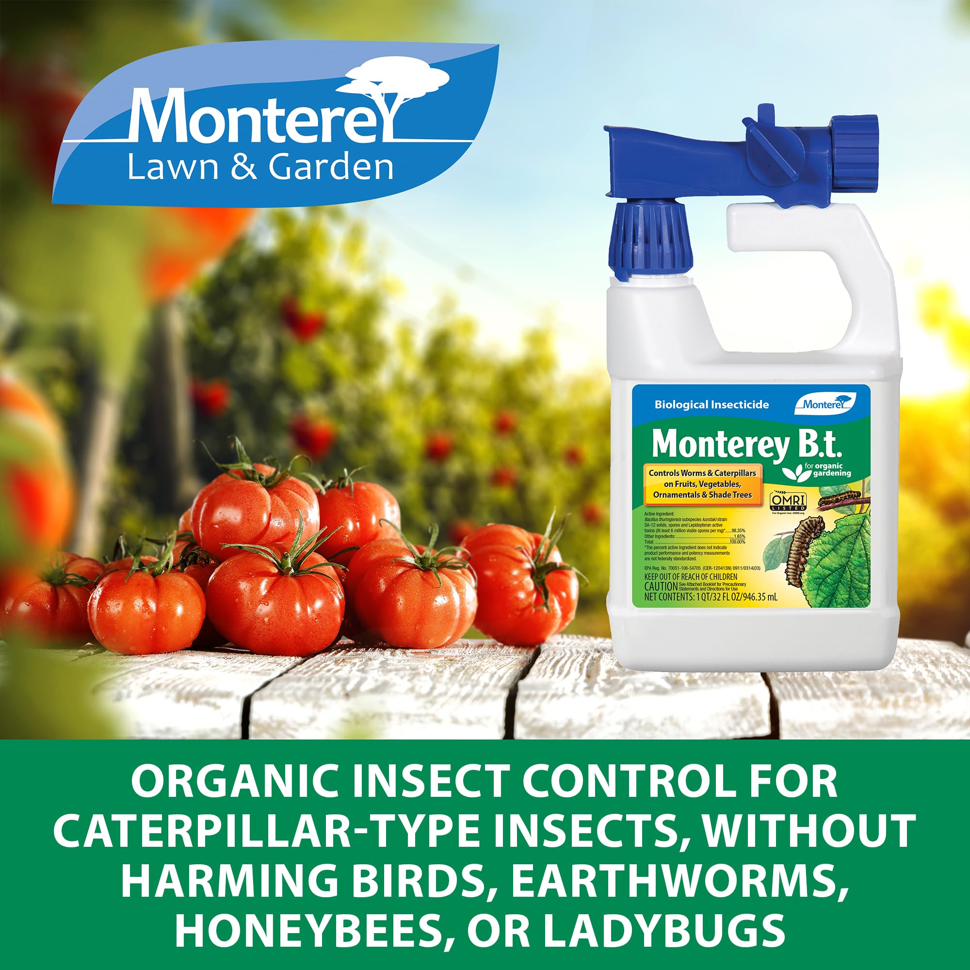 Close-up of caterpillar-killer action from Monterey B.t.