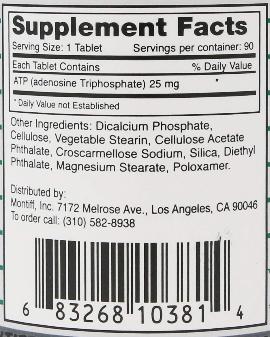 Montiff ATP 25 mg tablet close-up highlighting enteric coating for absorption.