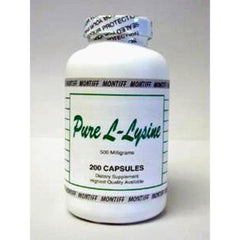 Montiff Pure L-Lysine 500 mg capsules bottle for daily dietary wellness