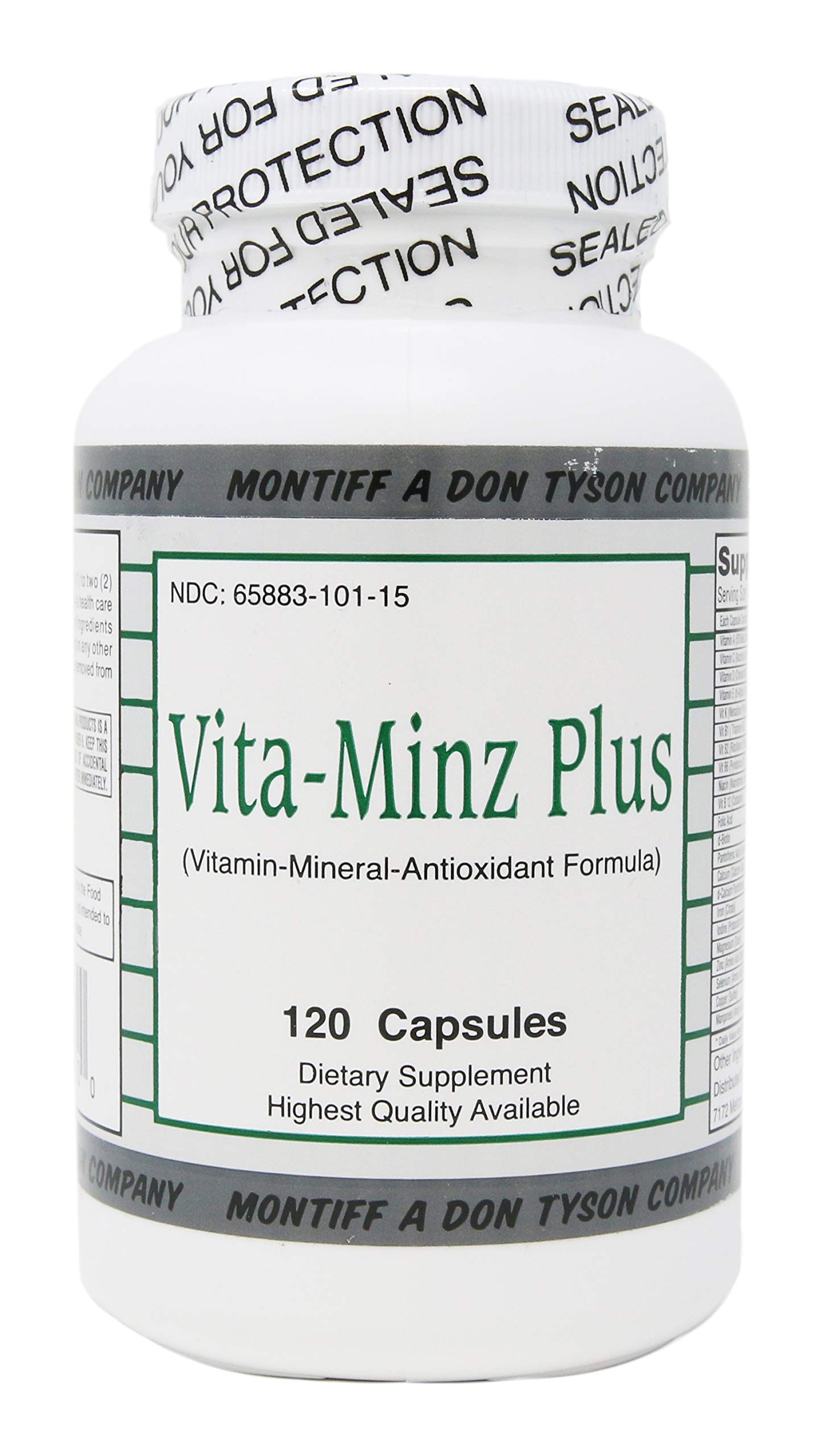 Montiff Vita-Minz Plus bottle front ideal for daily wellness routine.