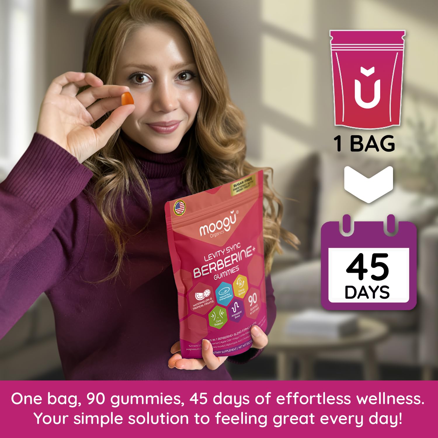 Ginger and ACV imagery evoke a gentle digestive ritual.