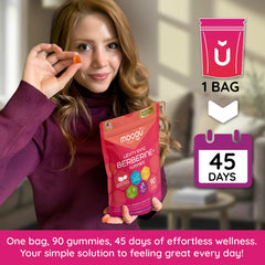 Ginger and ACV imagery evoke a gentle digestive ritual.