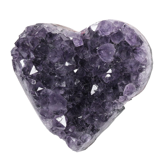 Mookaitedecor amethyst heart cluster front view enhances calm and focus in meditation spaces